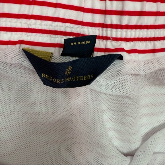 NWT Brooks Brothers Swim Trunks XXL Red Blue Flag Shorts Swimsuit *color Flaw - Picture 4 of 14